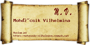 Mohácsik Vilhelmina névjegykártya